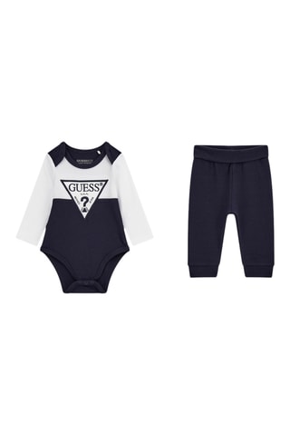 Body et jogging - Bleu marine et blanc