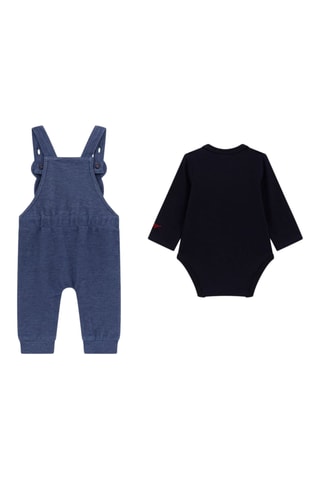 Salopette et body - Bleu marine et noir