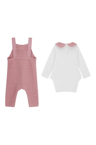 Salopette et body - Rose et noir