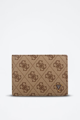 Portefeuille en cuir - Beige et marron