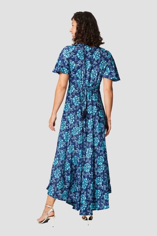 Vestido largo - Dorado y azul marino