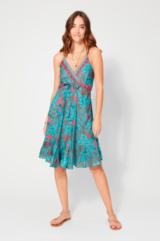 Vestido evasé - Verde