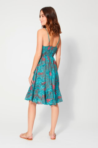 Vestido evasé - Verde