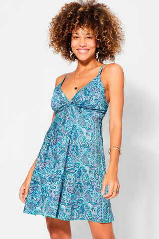 Robe trapèze - Bleu et gris