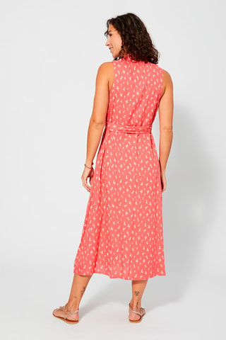 Vestido camisero - Blanco y rosa