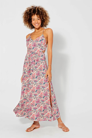 Vestido largo abierto - Rosa