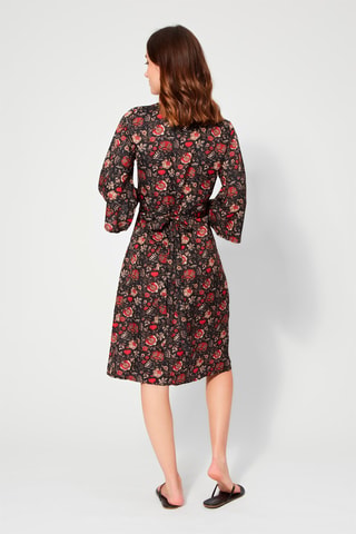 Robe portefeuille - Noir et rouge