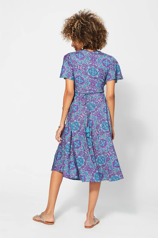 Vestido evasé - Azul