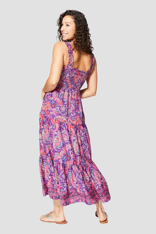 Vestido largo - Violeta y rosa