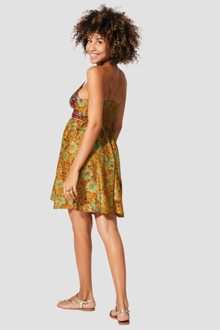 Vestido - Verde y amarillo