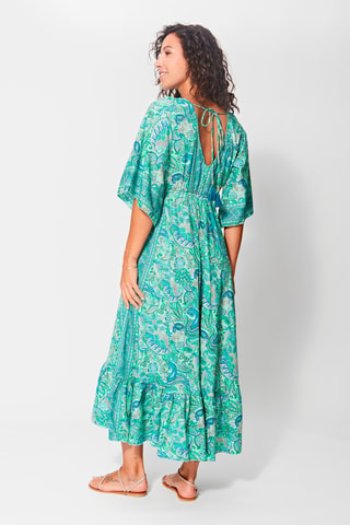 Vestido largo - Verde y azul