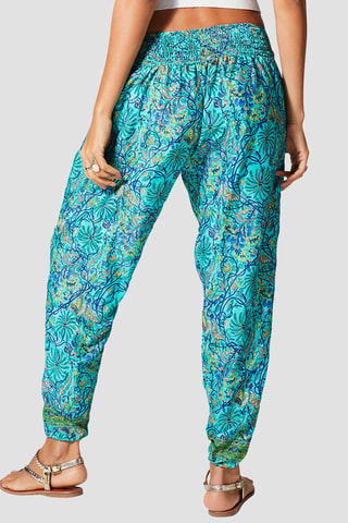 Pantalón casual - Dorado y turquesa