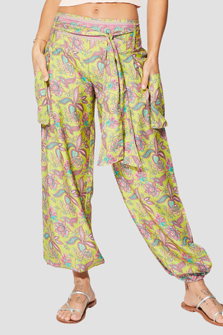 Pantalón casual - Verde y turquesa