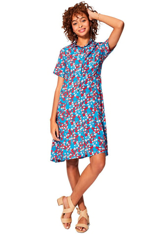Robe chemise - Bleu