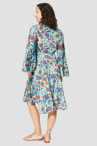 Robe patineuse - Turquoise et bleu