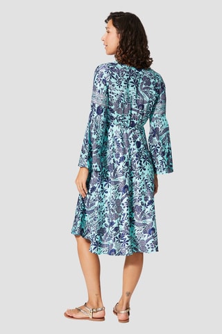 Robe - Doré et turquoise