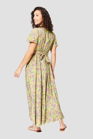 Vestido largo - Verde y turquesa