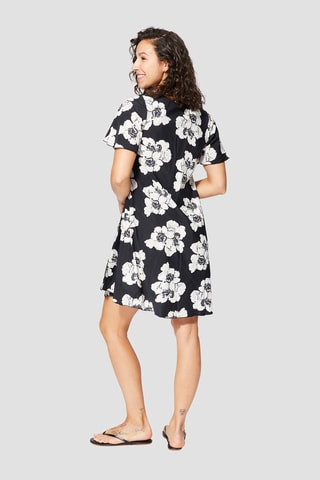 Robe volantée - Blanc et noir