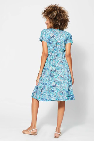 Robe patineuse - Blanc et bleu
