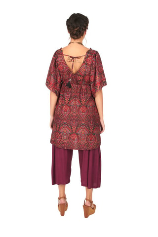 Vestido corto - Rojo y violeta