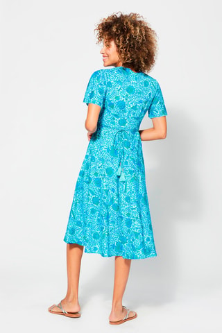 Vestido midi - Azul y verde