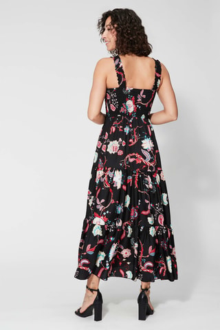 Robe longue - Noir et bleu