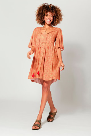 Robe patineuse - Rouge et jaune