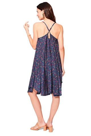 Vestido - Turquesa y rosa