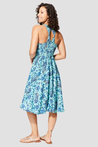 Vestido midi - Turquesa y azul marino