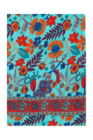 Fular 2 en 1 - Azul y turquesa