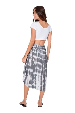 Fular tie-dye - Blanco y gris