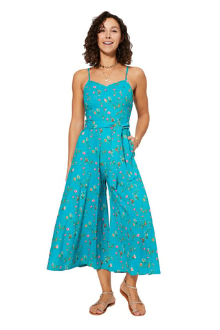 Combinaison sans manches - Rose et turquoise