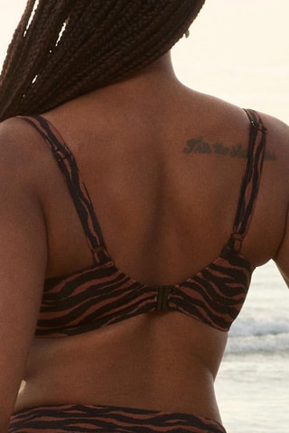 Sujetador de bikini estilo balconet Zebra - Marrón - Darjeeling