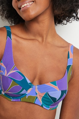 Sujetador de bikini Monica - Azul claro y violeta