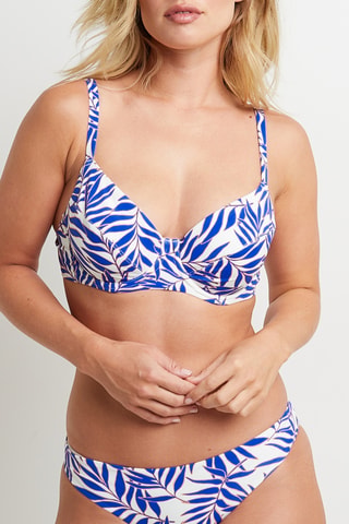 Sujetador de bikini Moon - Azul marino y marrón