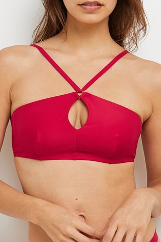 Sujetador de bikini con relleno Molly - Rojo