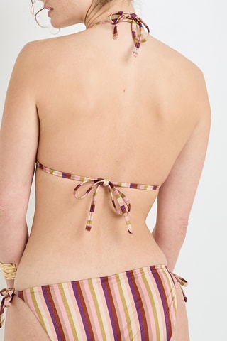 Sujetador de bikini con relleno Naples - Violeta y marrón