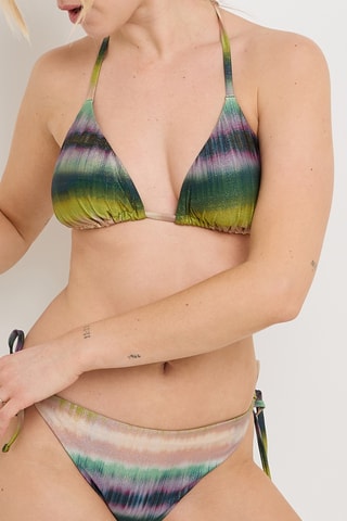 Sujetador de bikini tie-dye con relleno Nuance - Verde