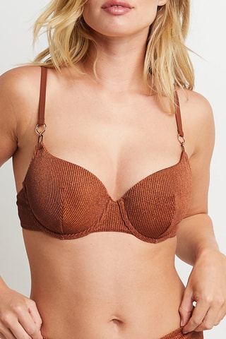 Sujetador de bikini con relleno Magma - Marrón