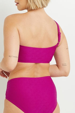 Sujetador de bikini asimétrico con relleno Murmure - Fucsia