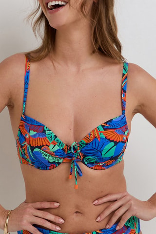 Sujetador de bikini con relleno Noa - Azul