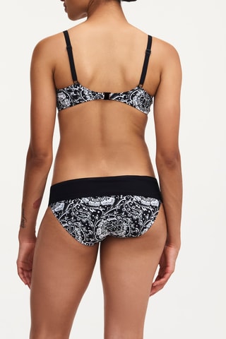 Braga de bikini Flowers - Negro y blanco - Chantelle