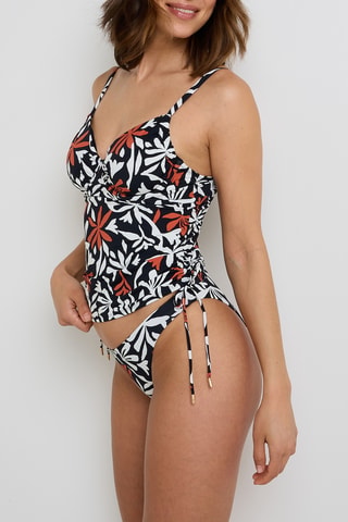 Top de baño con relleno Nacle - Negro y blanco
