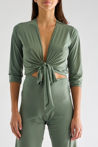 Crop top annodato da mare Luiza - Mandorla