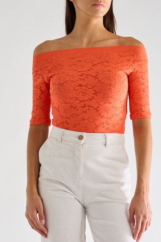 Top de encaje Talita - Naranja