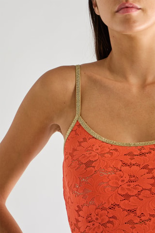 Top de encaje Spencer - Naranja