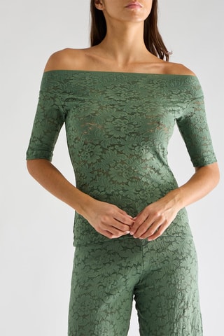 Top de encaje Talita - Almendra