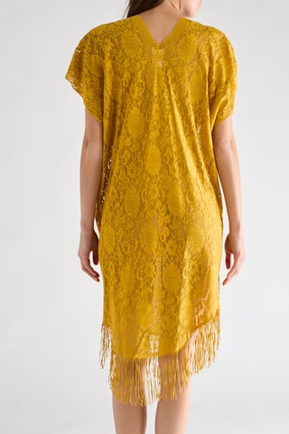 Vestido de playa de encaje Jesse - Ocre