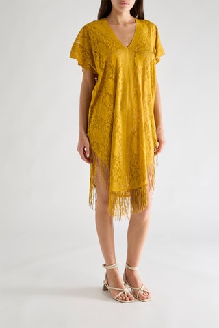 Vestido de playa de encaje Jesse - Ocre