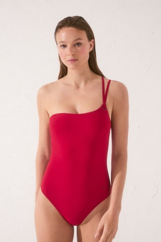 Costume intero asimmetrico - Rosso
